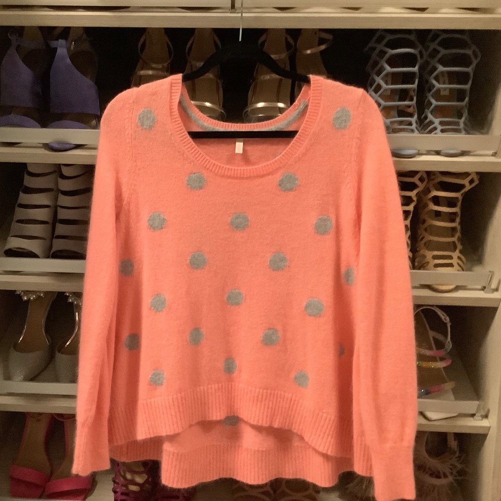 Victoria’’s Secret  Pink  and Gray Angora  Blend Swing Sweater